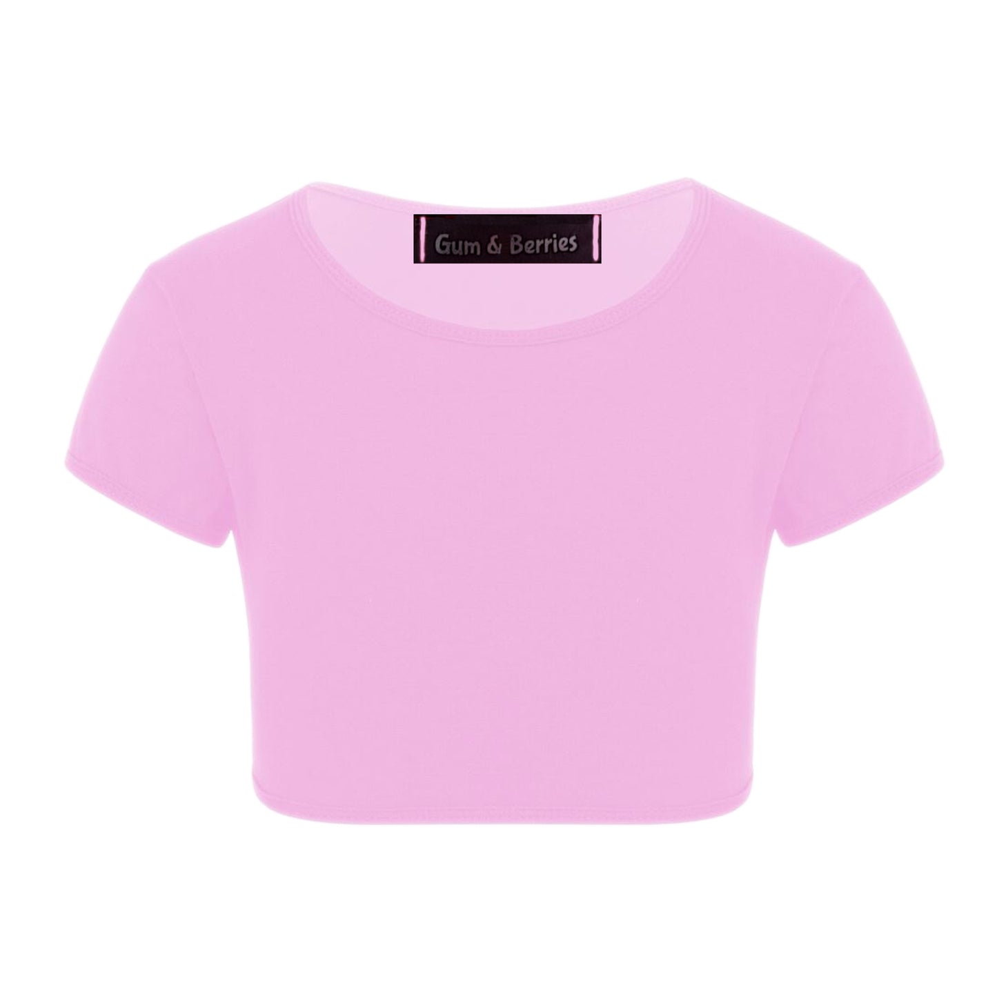 Girls Neon Crop Top T-Shirt.