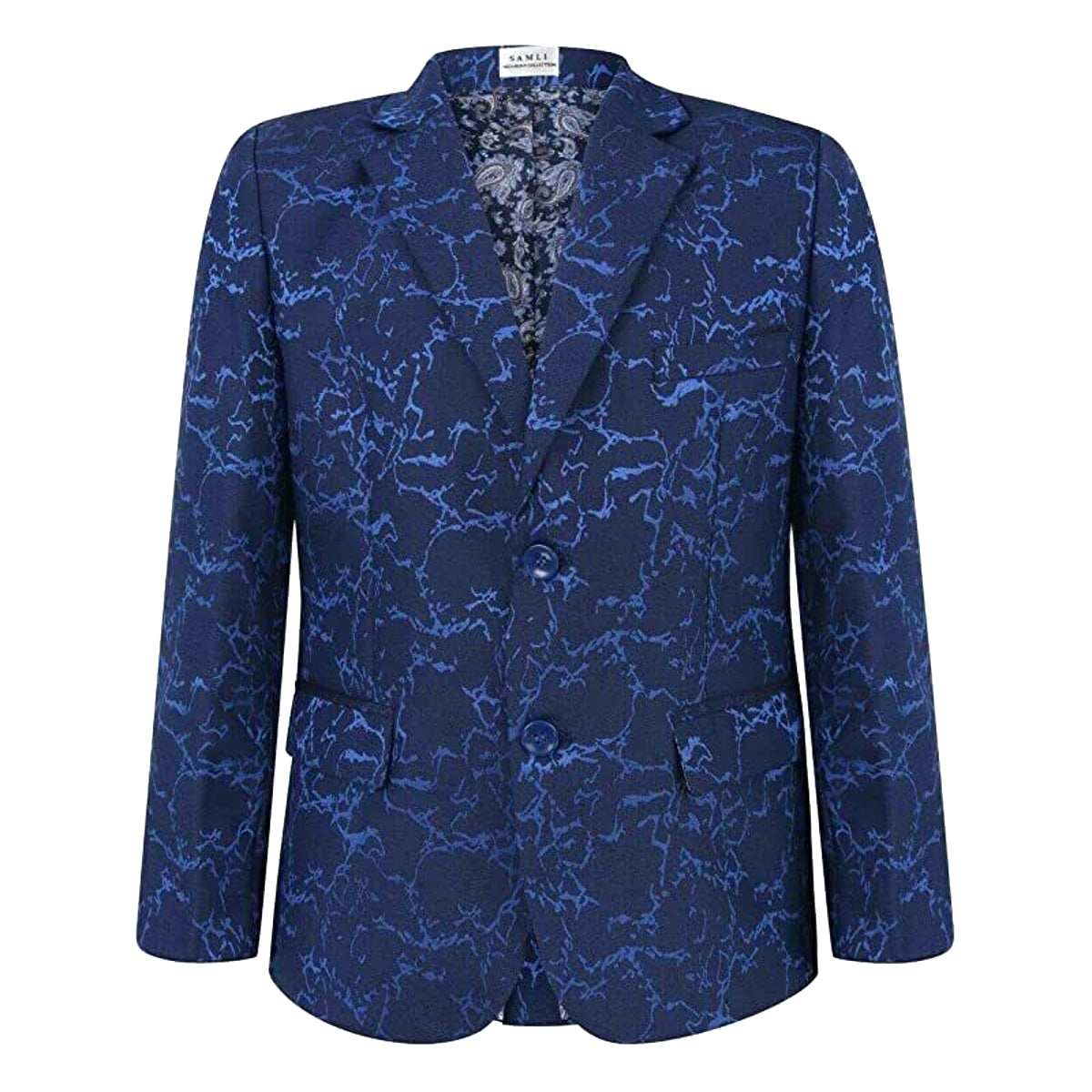 Boys Blazer Kid Suit Jacket Lightning Print Smart Casual Formal Coat