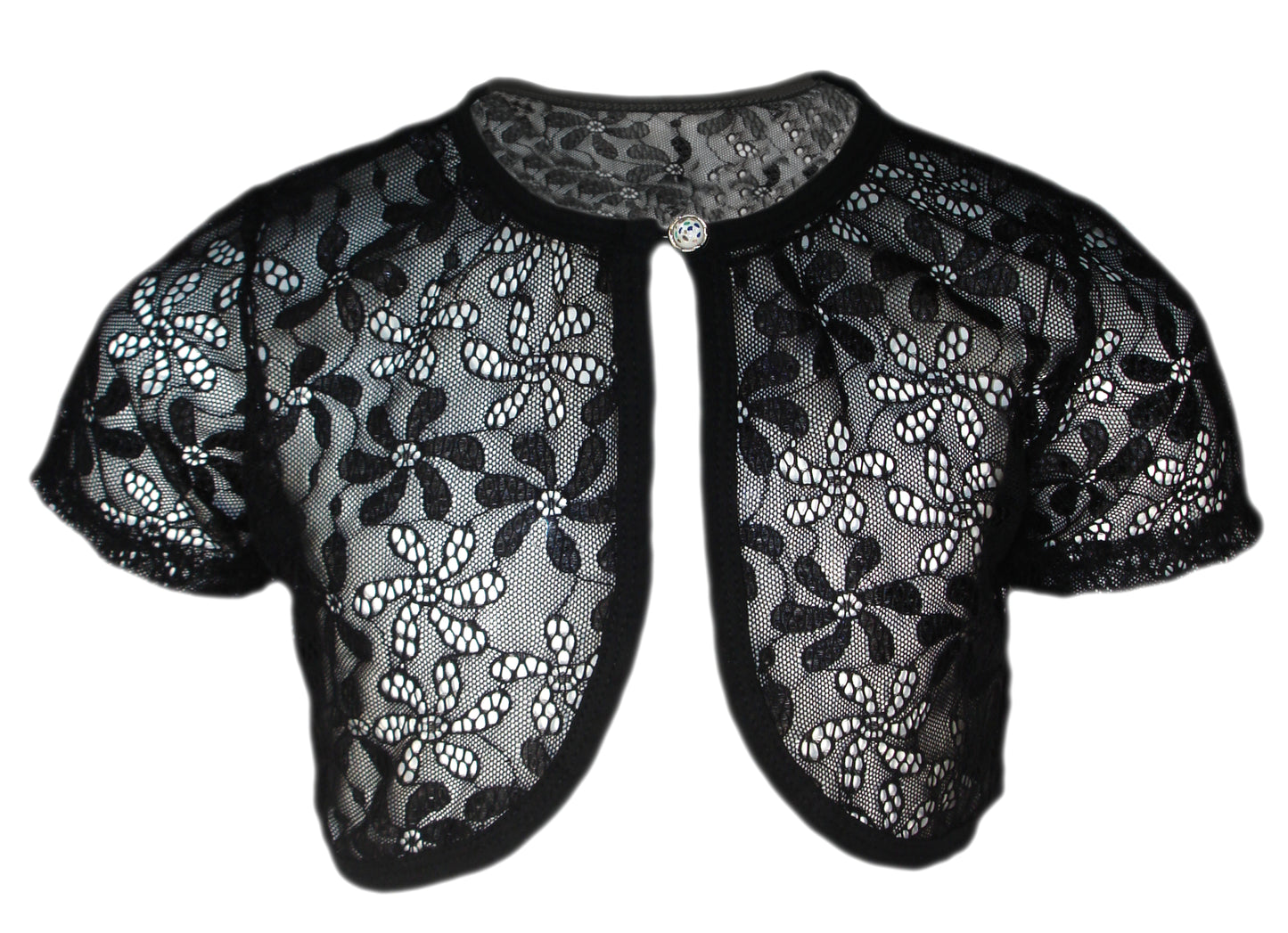 Girls Lace Bolero Shrug Short Sleeve Cardigan