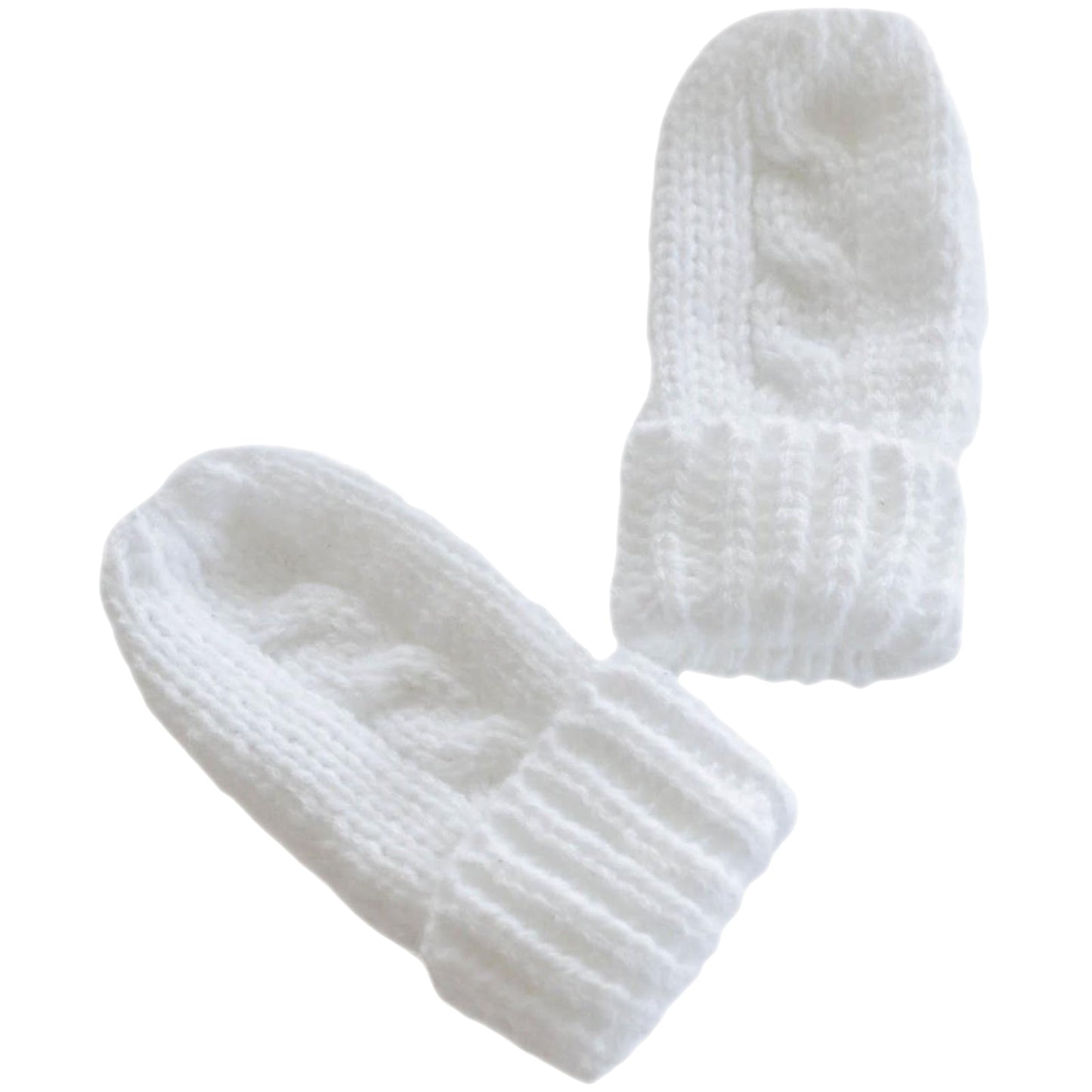 Baby Knitted Ribbed Mittens