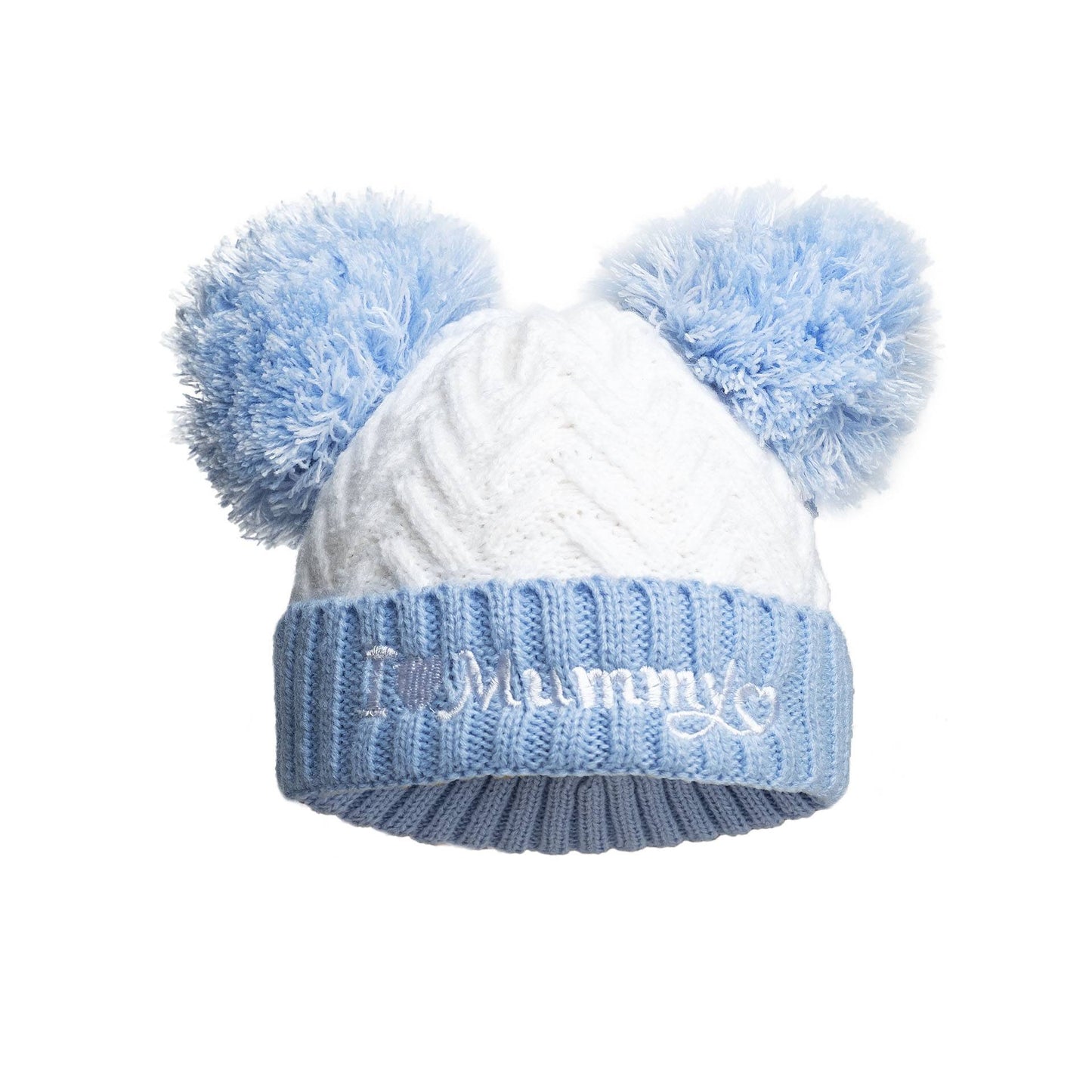 Gum & Berries Baby Girl/Boy Woven Ribbed Bobble Beanie Hat Pompom Winter Cap Newborn - 12M
