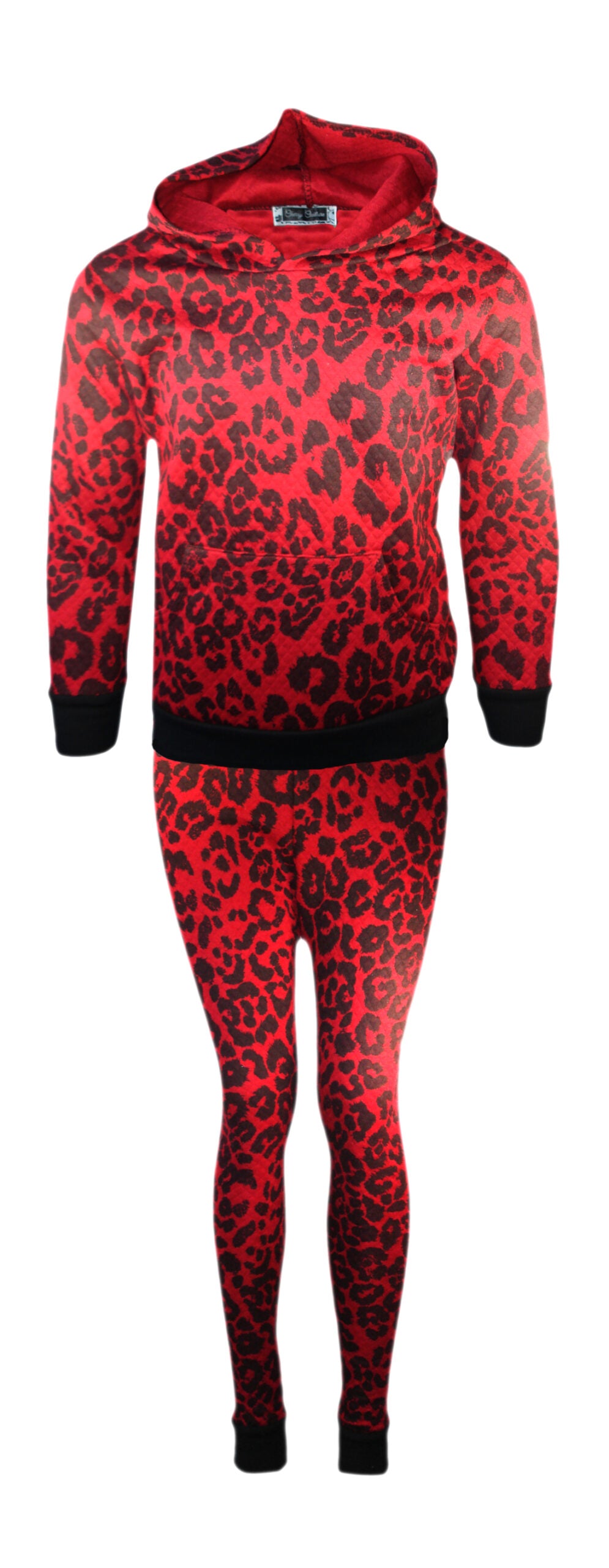Girls Snake Print Tracksuit Hoodie & Leggings Set