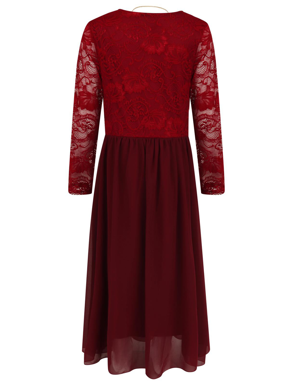 Girls Floral Lace Maxi Dress