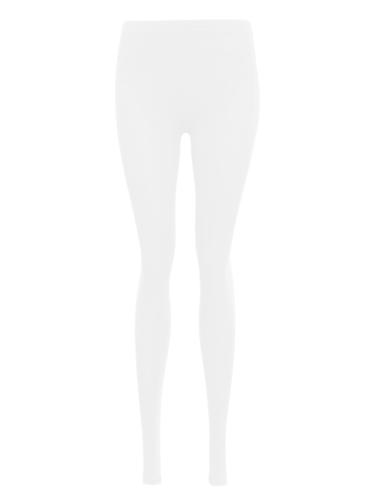 Girls Plain Leggings - White