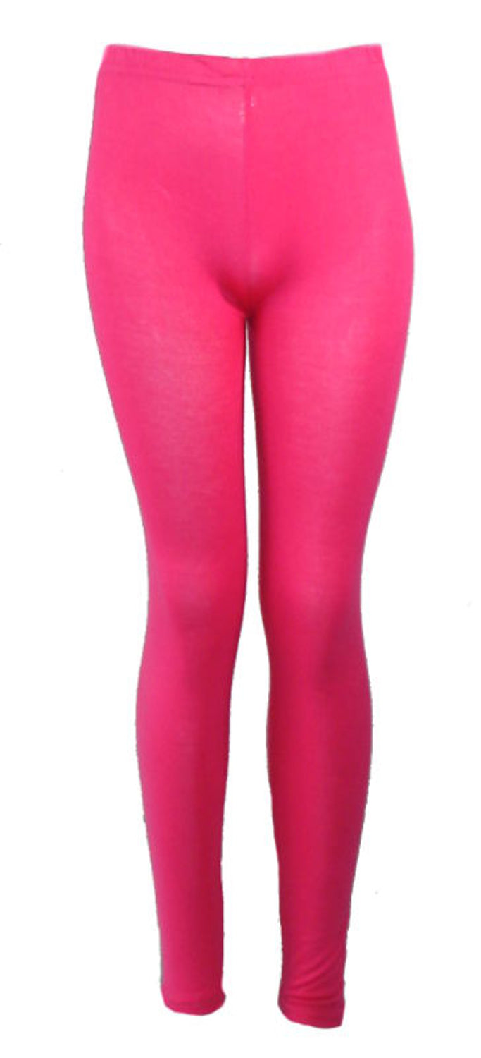 Girls Plain Cotton Leggings