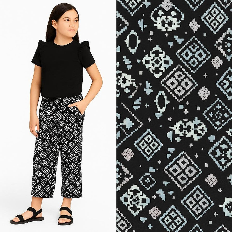 Girls Trousers Wide Leg Palazzo Pants Trousers Casual 3 Designs 5 - 13 Years