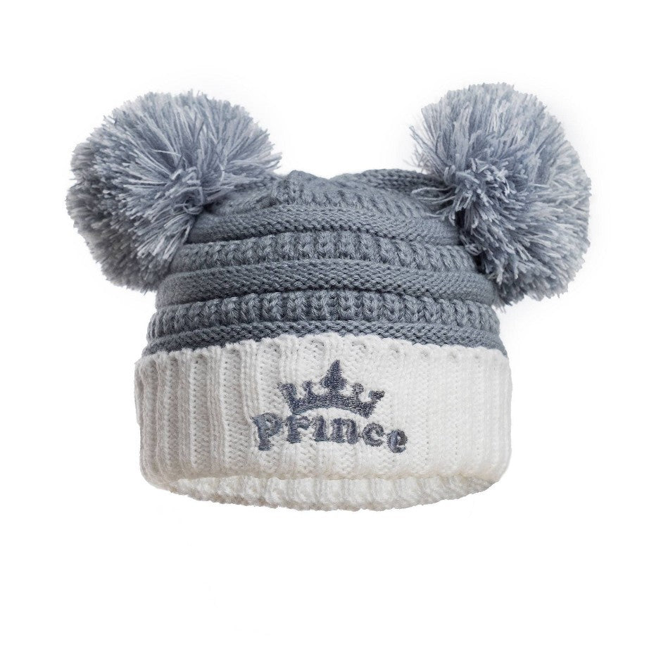 Baby Girl / Boy Cable Knit Bobble Beanie Hat Princess Prince Winter Cap