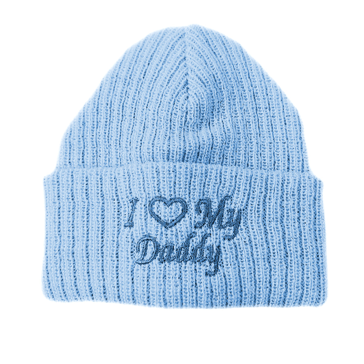 Baby Ribbed Winter Beanie Hats - Blue