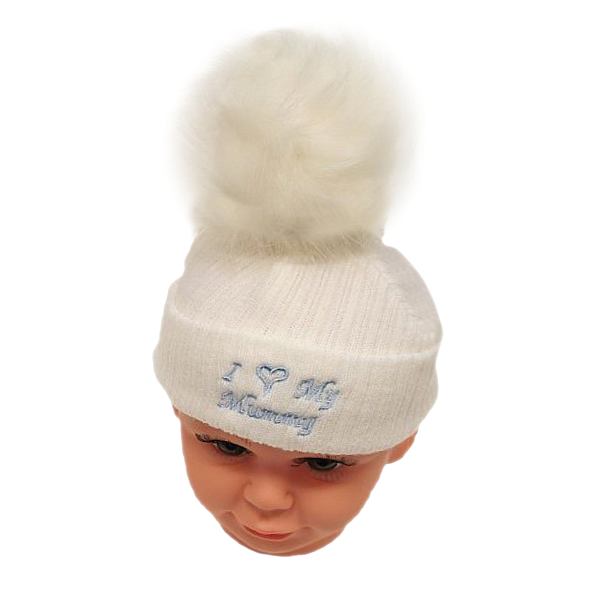 Baby Ribbed Pom Pom Winter Beanie Hats
