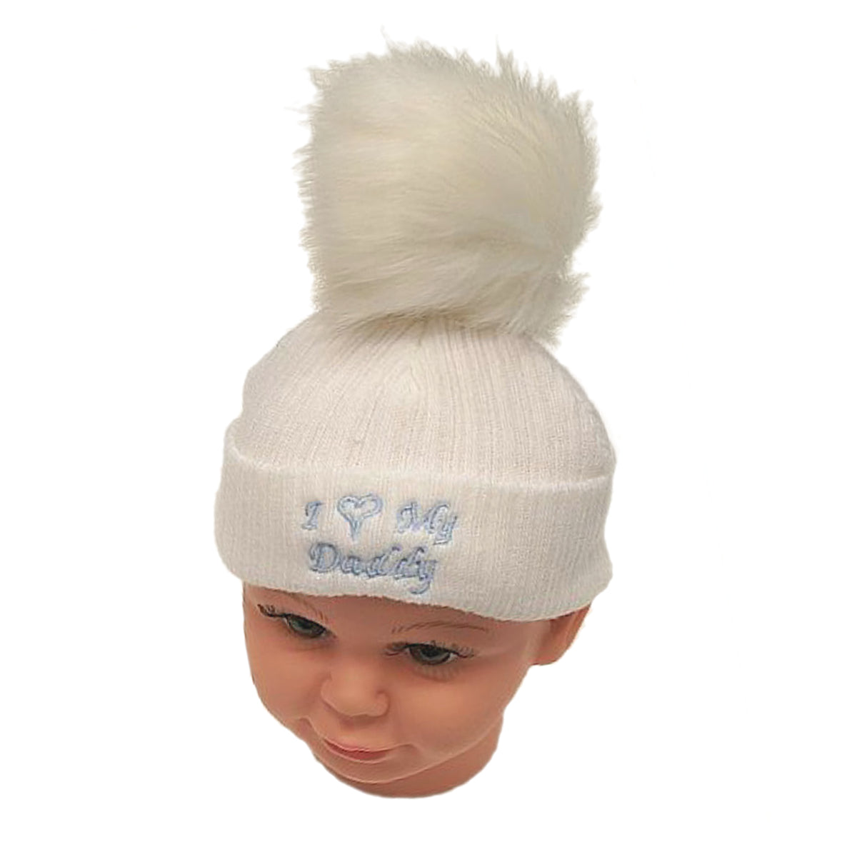 Baby Ribbed Pom Pom Winter Beanie Hats