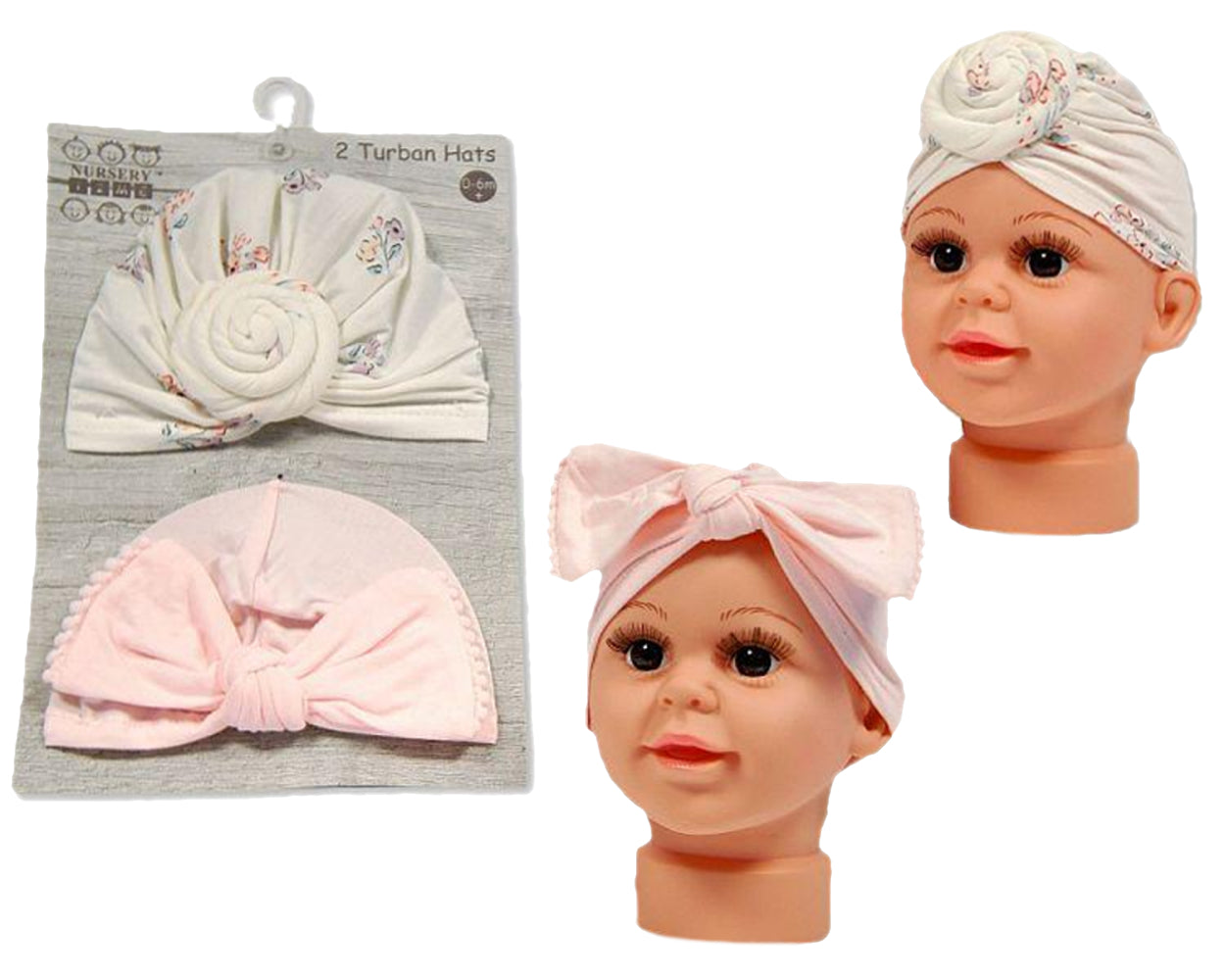 Baby Girls Velvet Headband & Hat