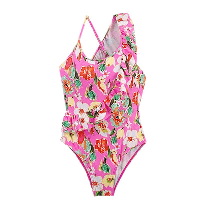 Girls Summer Hawaiian One Piece Swimsuits