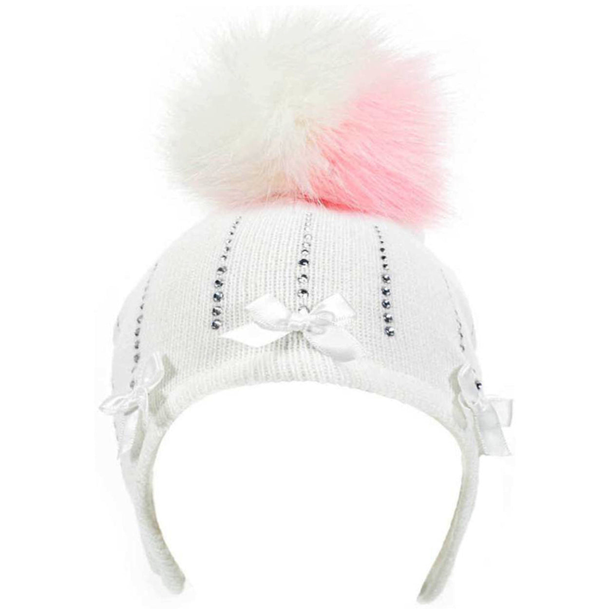 Baby Knitted Pom Pom Hat Boy Girl Winter Bobble Mummy Daddy Prince Princess 0-12