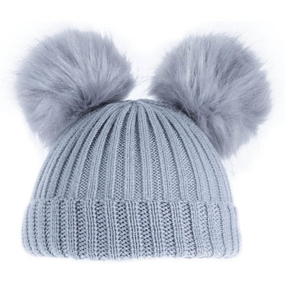 Baby Knitted Pom Pom Hat Boy Girl Winter Bobble Mummy Daddy Prince Princess 0-12