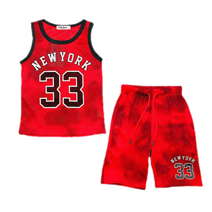 Kids Basketball Vest and Shorts Set