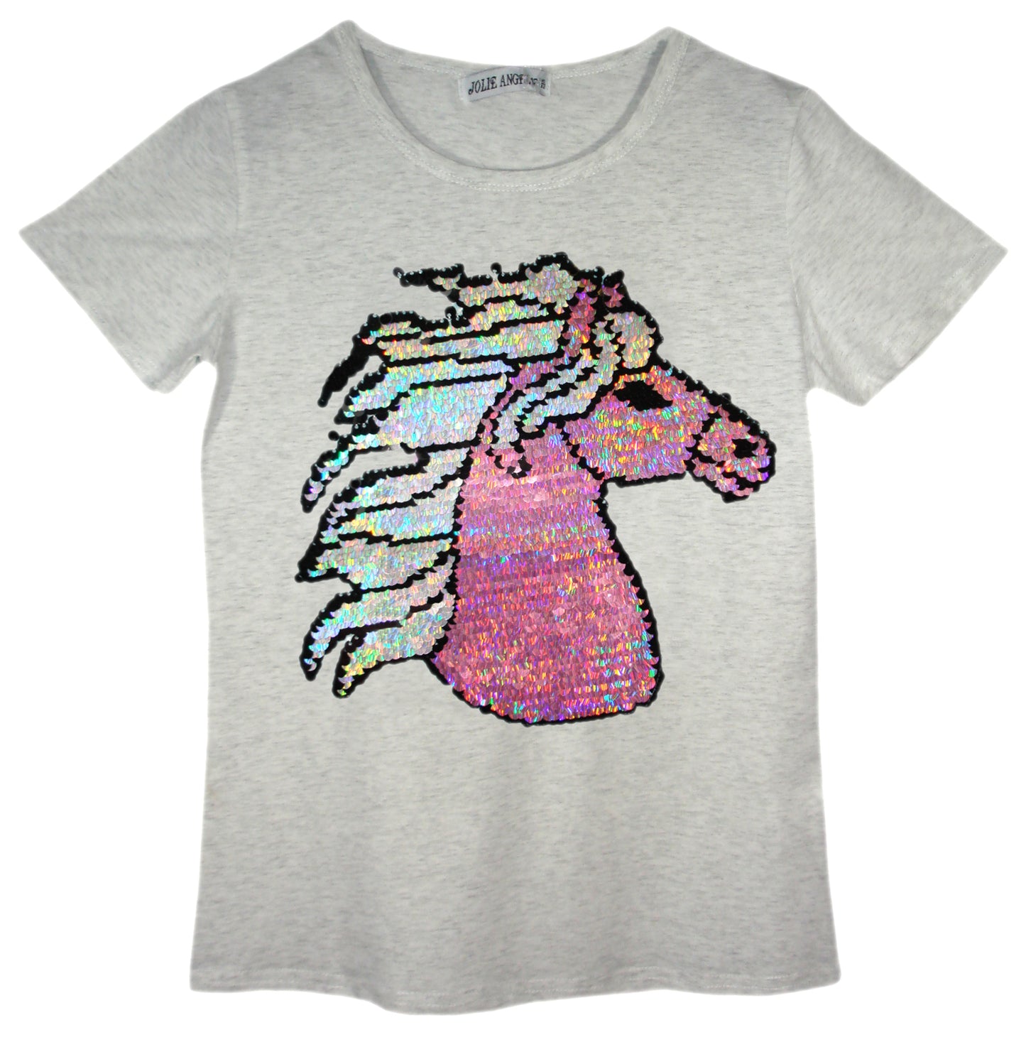 Girls Animal Sequin Brush Changing T-Shirts