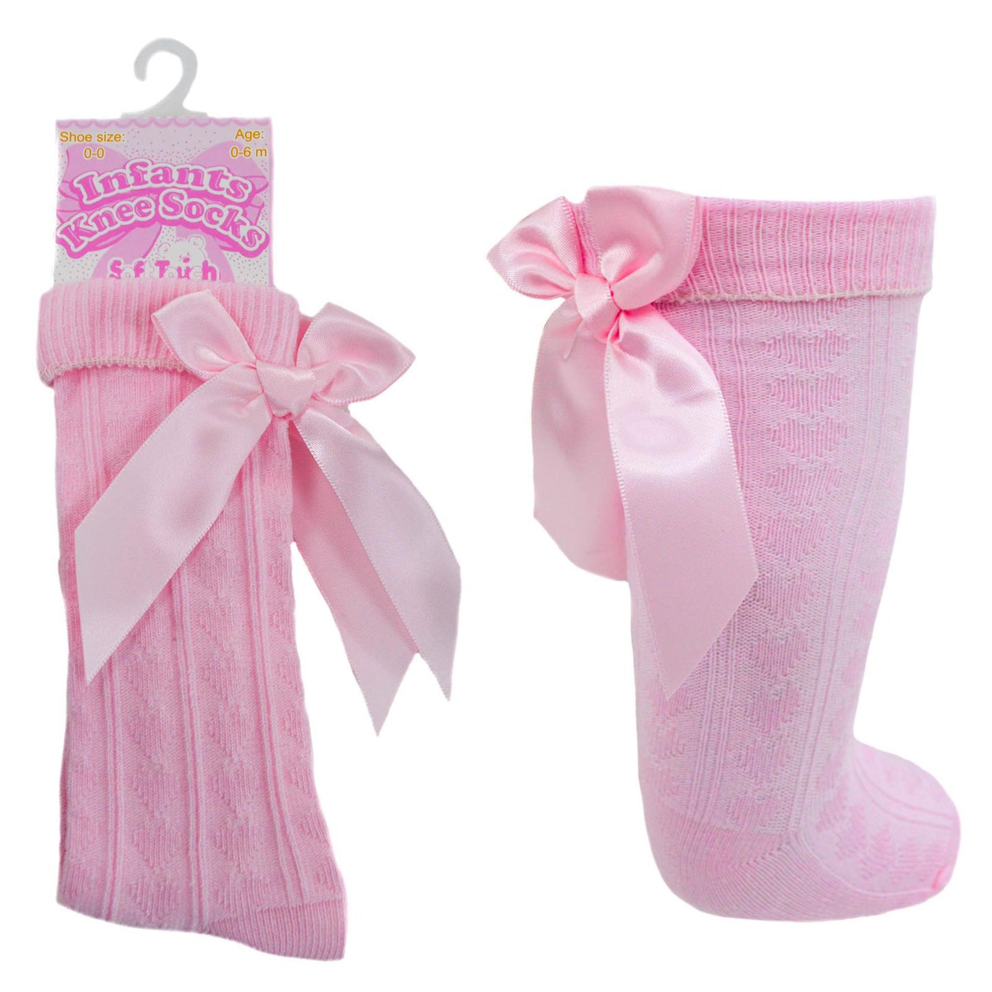 Girls Bow Ribbon Knee Socks