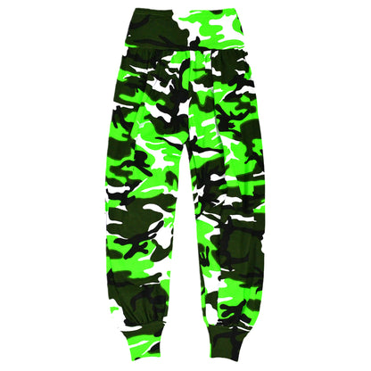Girls Neon Camouflage Ali Baba Pants