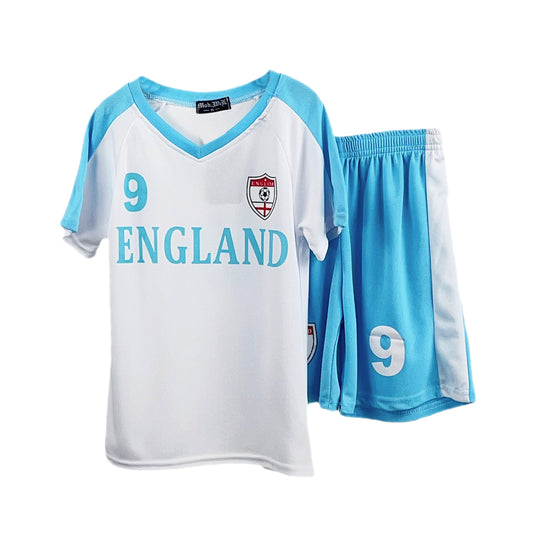 Kids England Football Kit T-Shirts & Shorts Set Outfit Gift