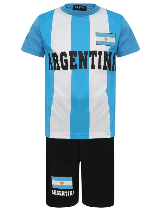 Kids Football T-Shirts & Shorts Set
