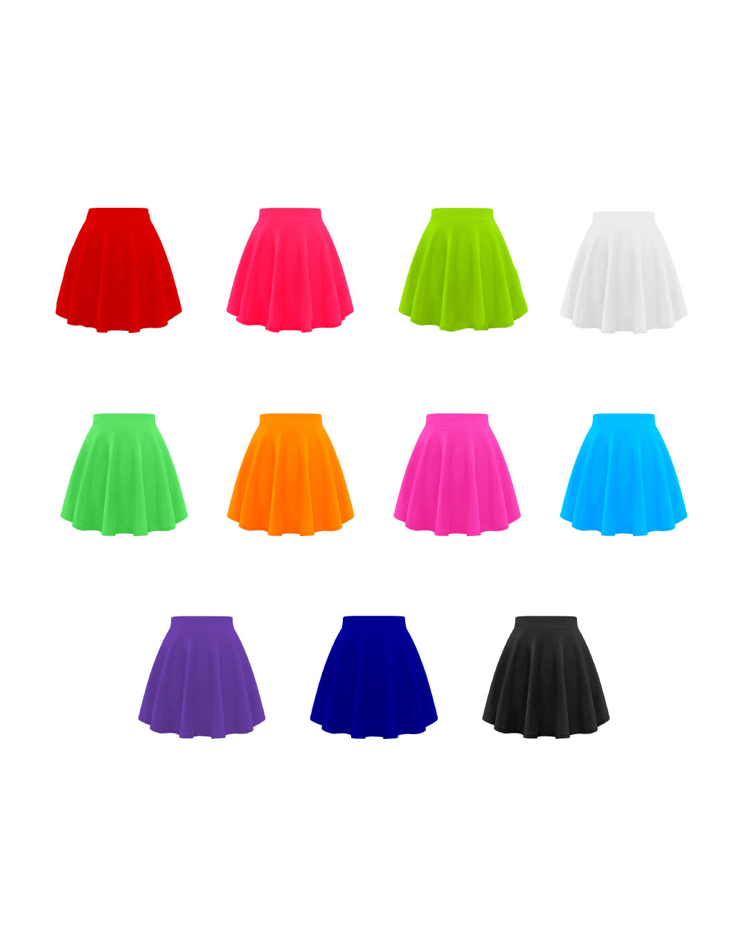 Girls Skater Skirt in Micro Fibre Fabric for School Dance Outfit Age 5 to 13 years