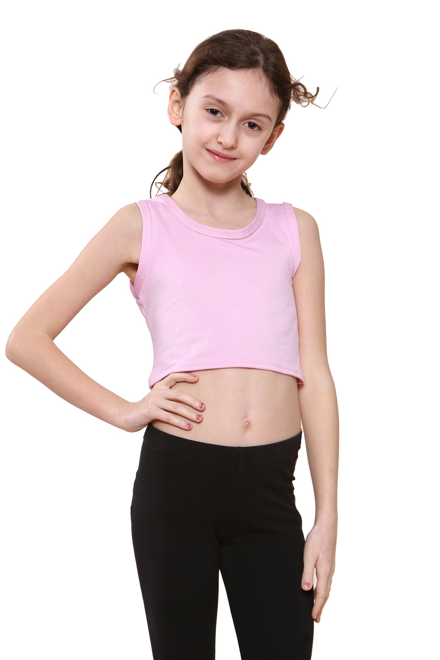 Girls Sleeveless Vest Crop Top