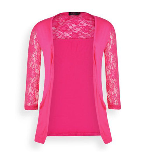 Girls Lace Boyfriend Cardigan