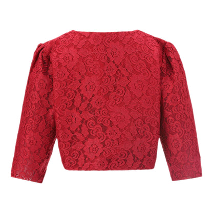 Girls Lace Bolero Floral Shrug