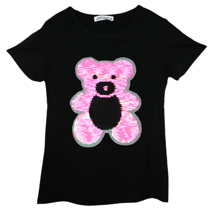 Girls Animal Sequin T-Shirts