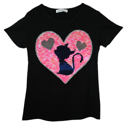 Girls Animal Sequin T-Shirts
