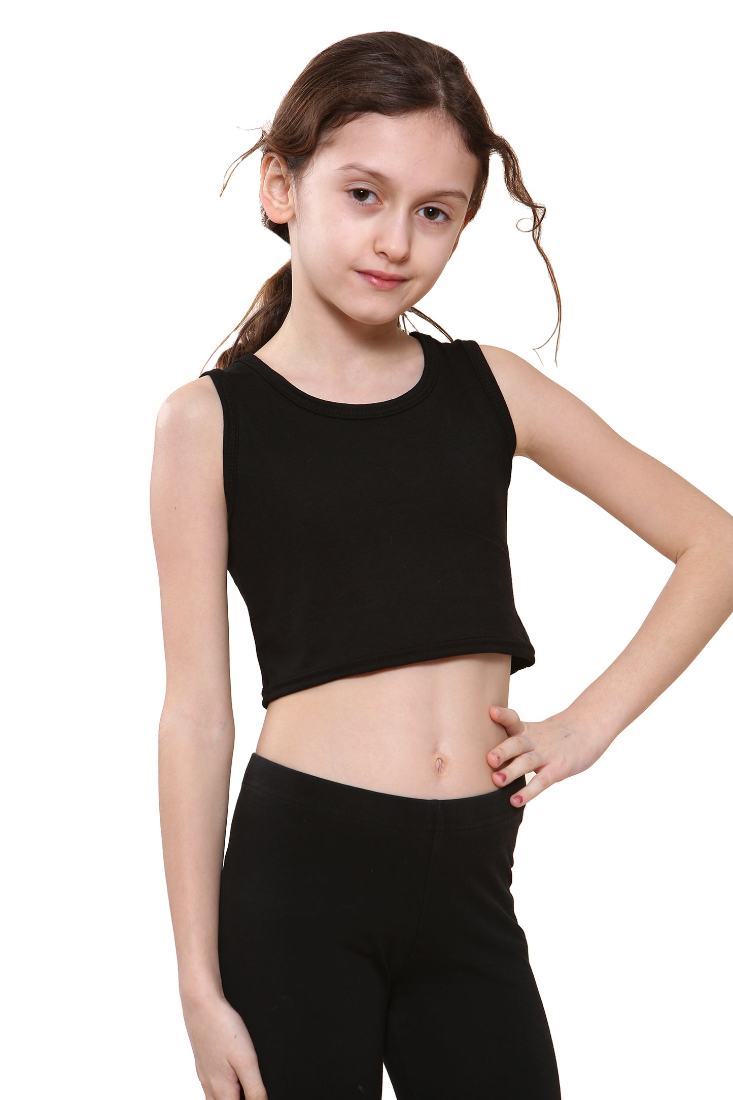 Girls Sleeveless Vest Crop Top