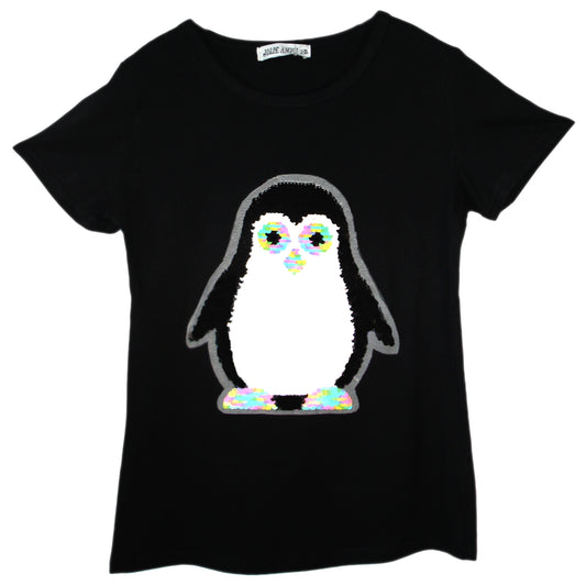 Girls Animal Sequin T-Shirts