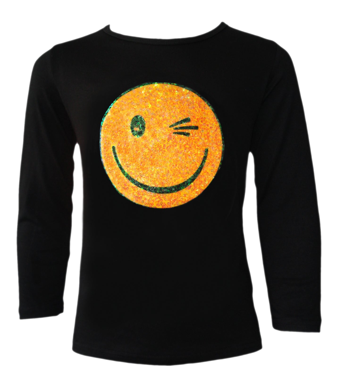 Girls Glitter Sequin Wink Tops