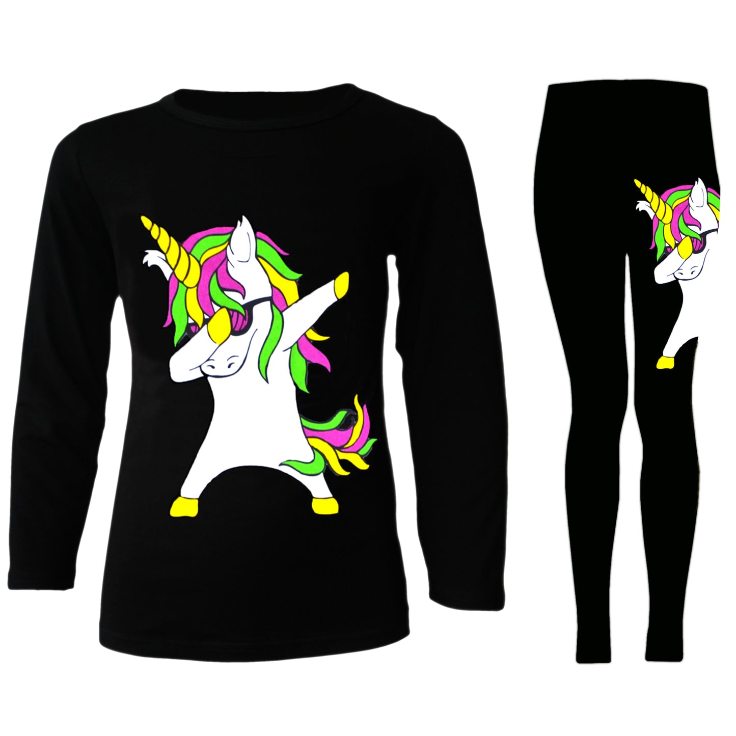 Girls Dab Unicorn Outfits