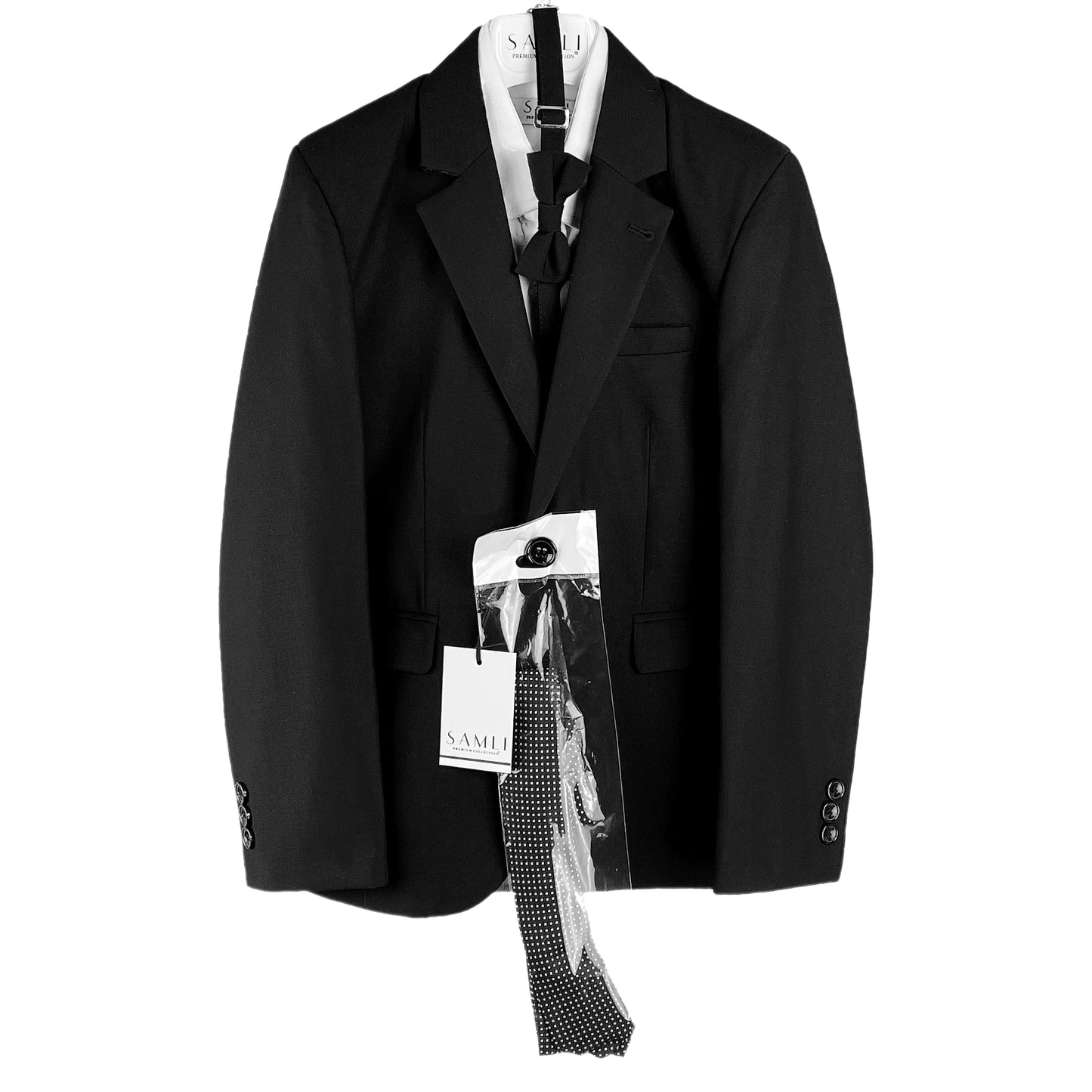 Boys Formal 7 Piece Wedding Suits - Black