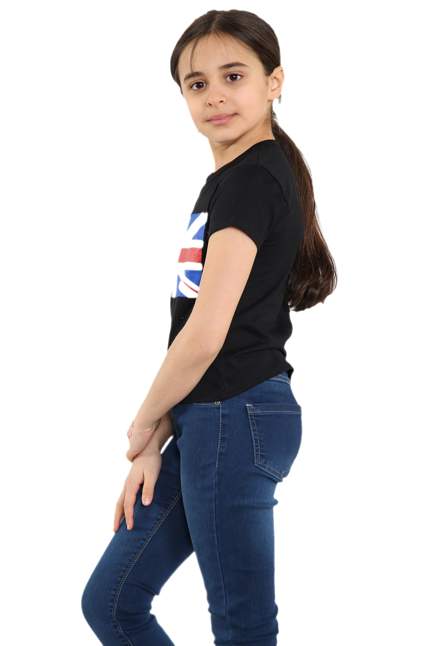 Girls Union Jack Flag T-Shirt Great Britain Coronation Leggings