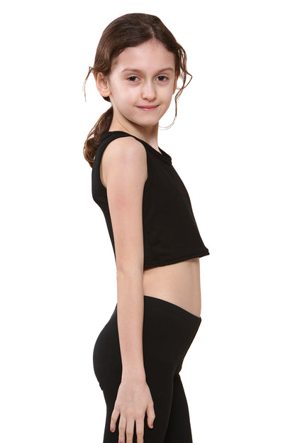 Girls Sleeveless Vest Crop Top