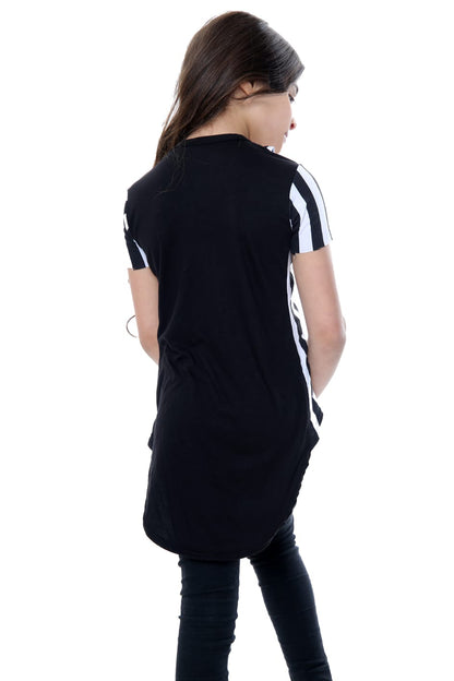 Girls Overlapping Patterned T-Shirts