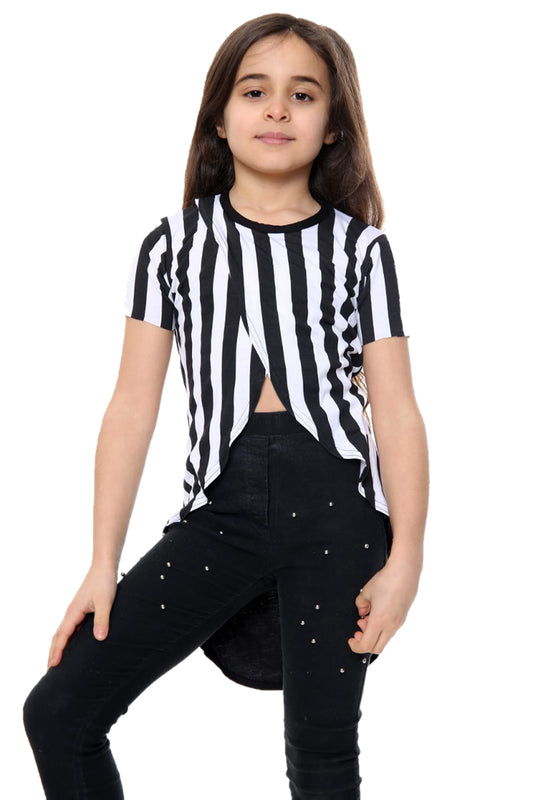 Girls Overlapping Patterned T-Shirts