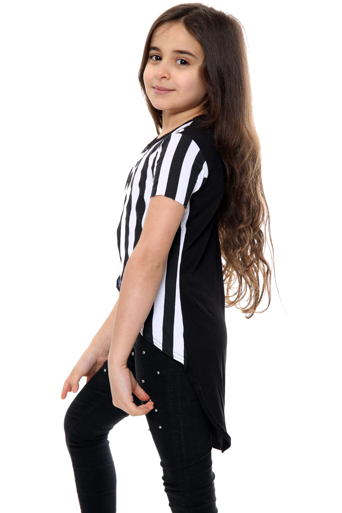 Girls Overlapping Patterned T-Shirts