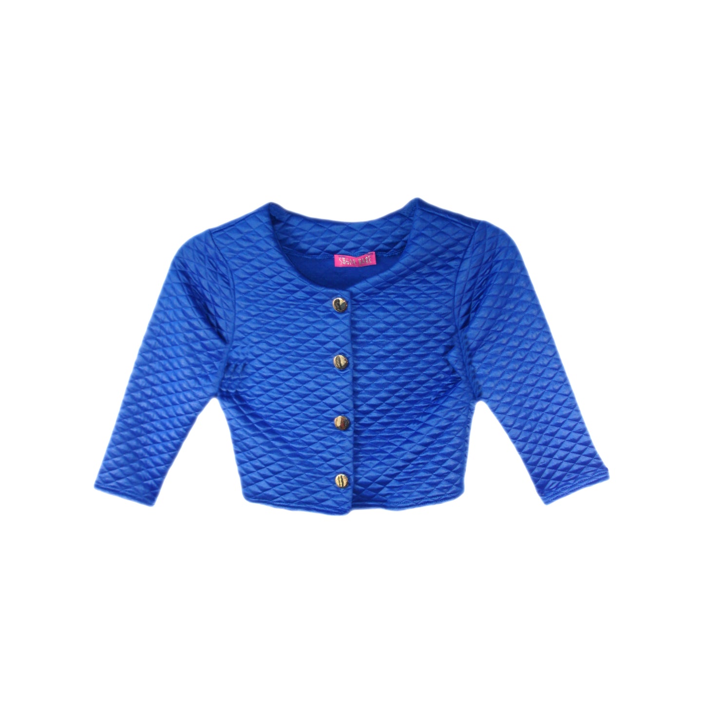 Girls Padded Bolero Quilted Jacket - Blue