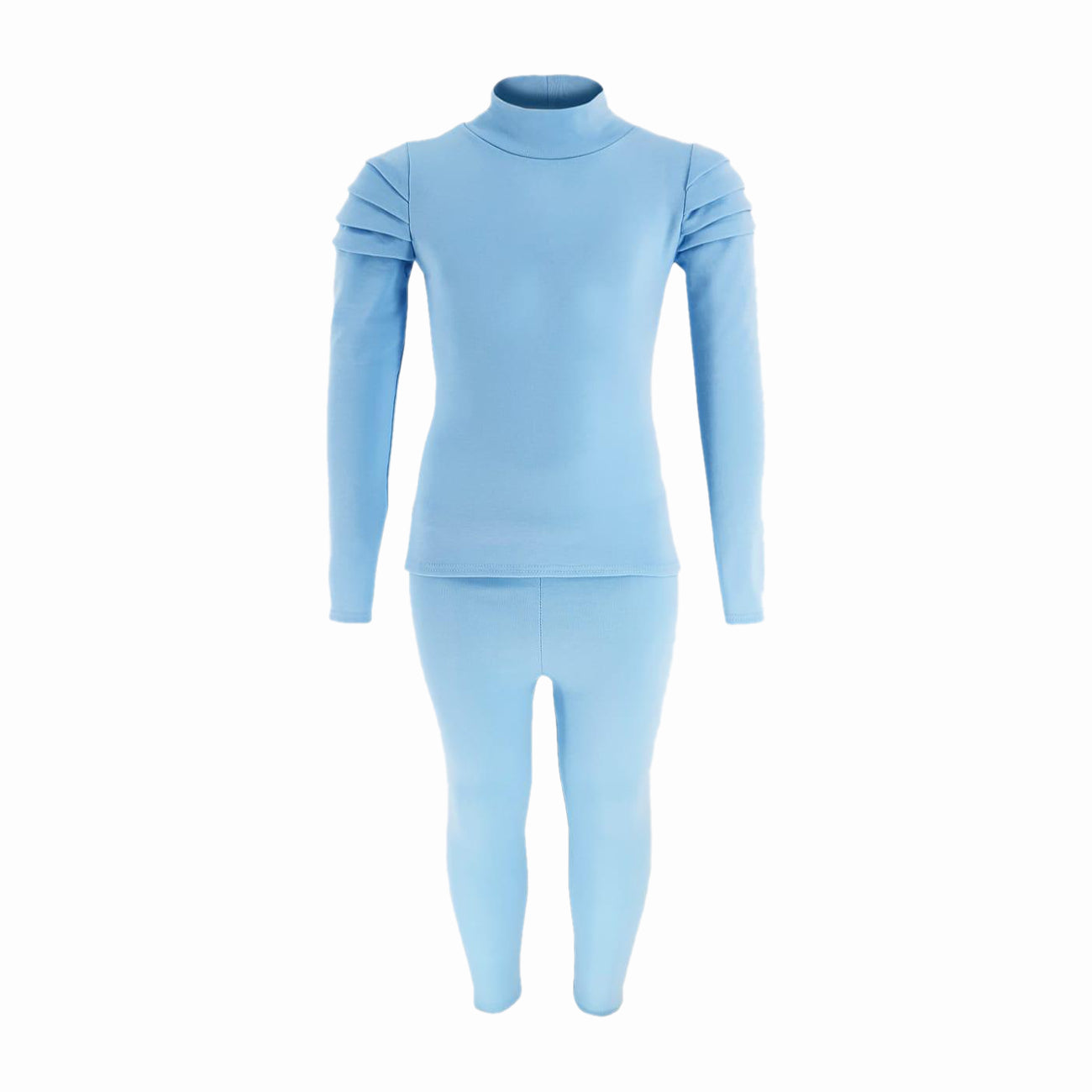 Girls Ruched Sleeve Lounge Wear Tracksuit - Blue