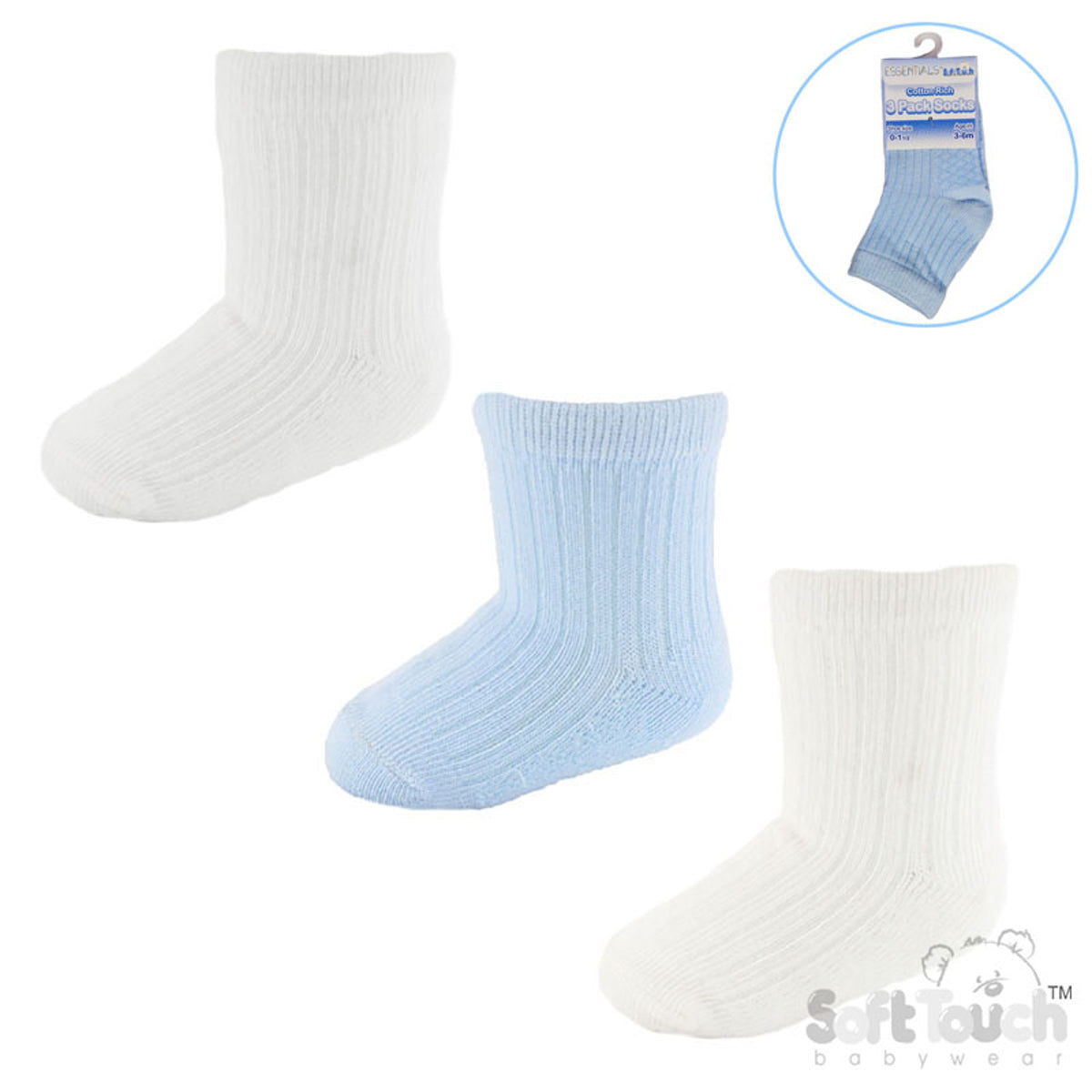 Baby Socks 3 Pack Unisex Baby Boys Girls Turnover Socks
