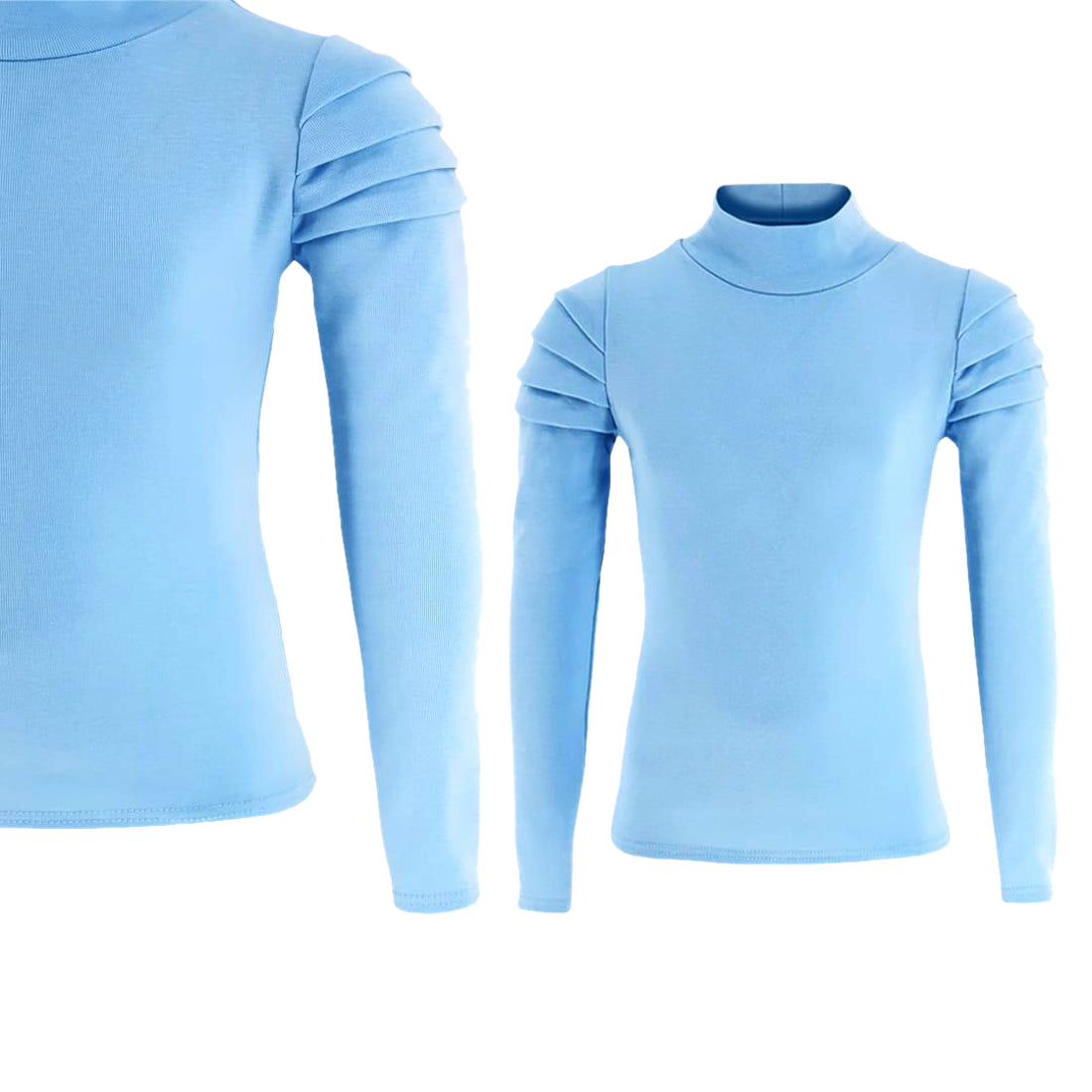 Girls Ruched Sleeve Lounge Wear Tracksuit - Blue