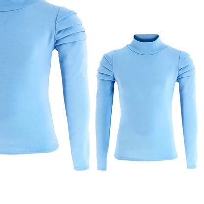 Girls Ruched Sleeve Lounge Wear Tracksuit - Blue