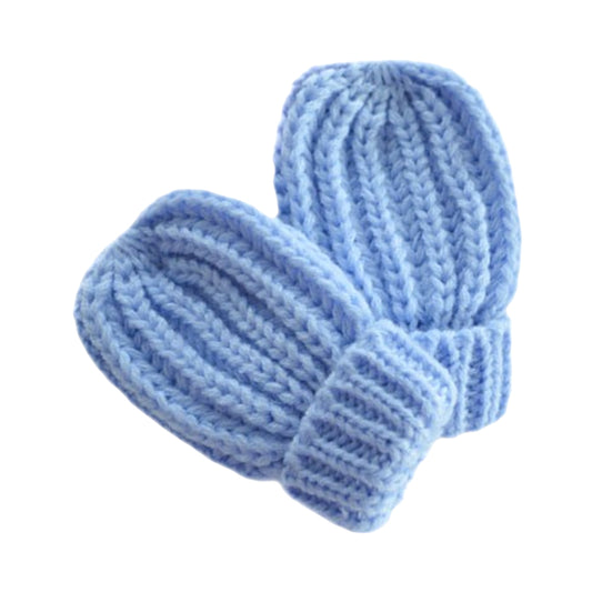 Baby Knitted Ribbed Mittens