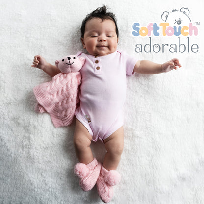 Baby Bodysuit Ribbed Sleepsuit Beanie Hat Bib