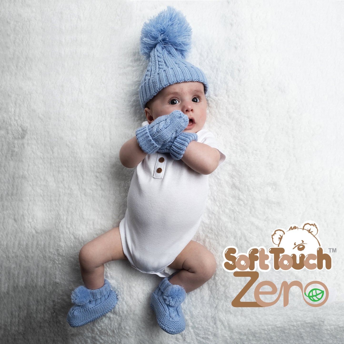 Baby Bodysuit Ribbed Sleepsuit Beanie Hat Bib