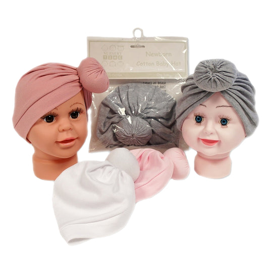 Baby Girls Donut Turban Hat