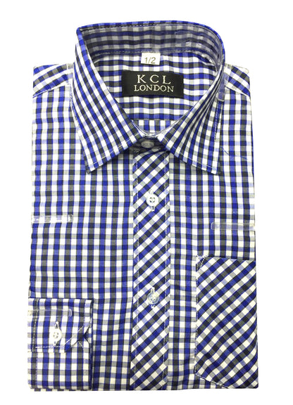 Boys Striped & Checked Formal Shirts
